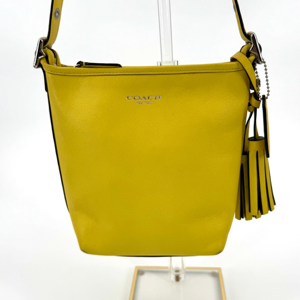 Coach C19901 Mini Duffle Bag in Yellow Glovetanned Leather Sunshine Lemon